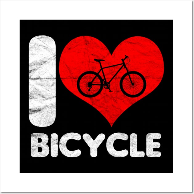 CYCLIST-I Love Bicycle Wall Art by AlphaDistributors